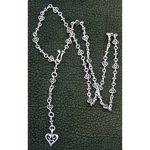 N871H Multi Link Necklace With Cross Fob