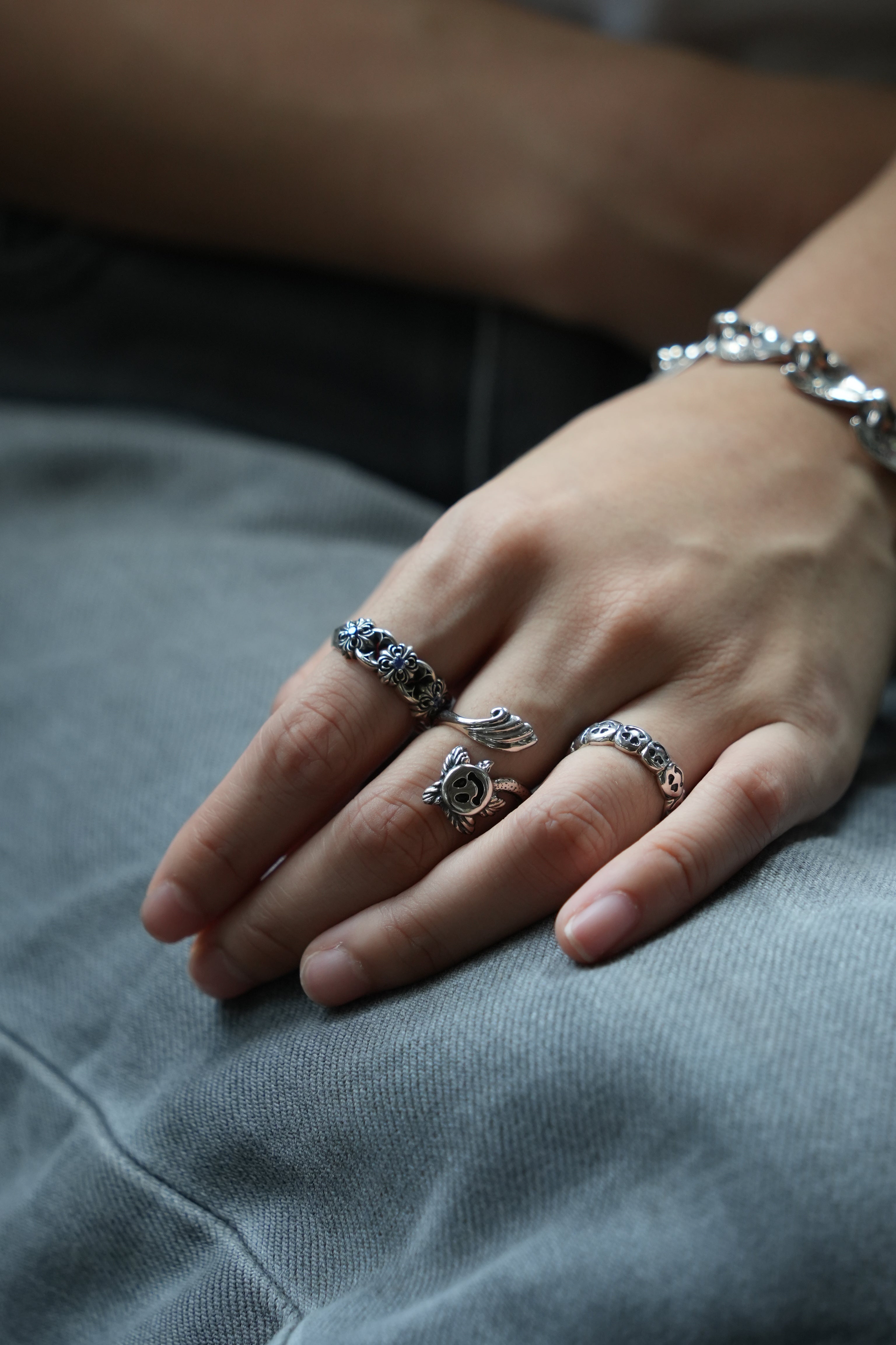 アクセサリー Bill Wall Leather Custom Wave Ring Wave Ring - Bill