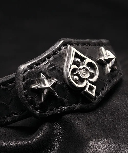 Spade Dive / Leather Bracelet / LB-002