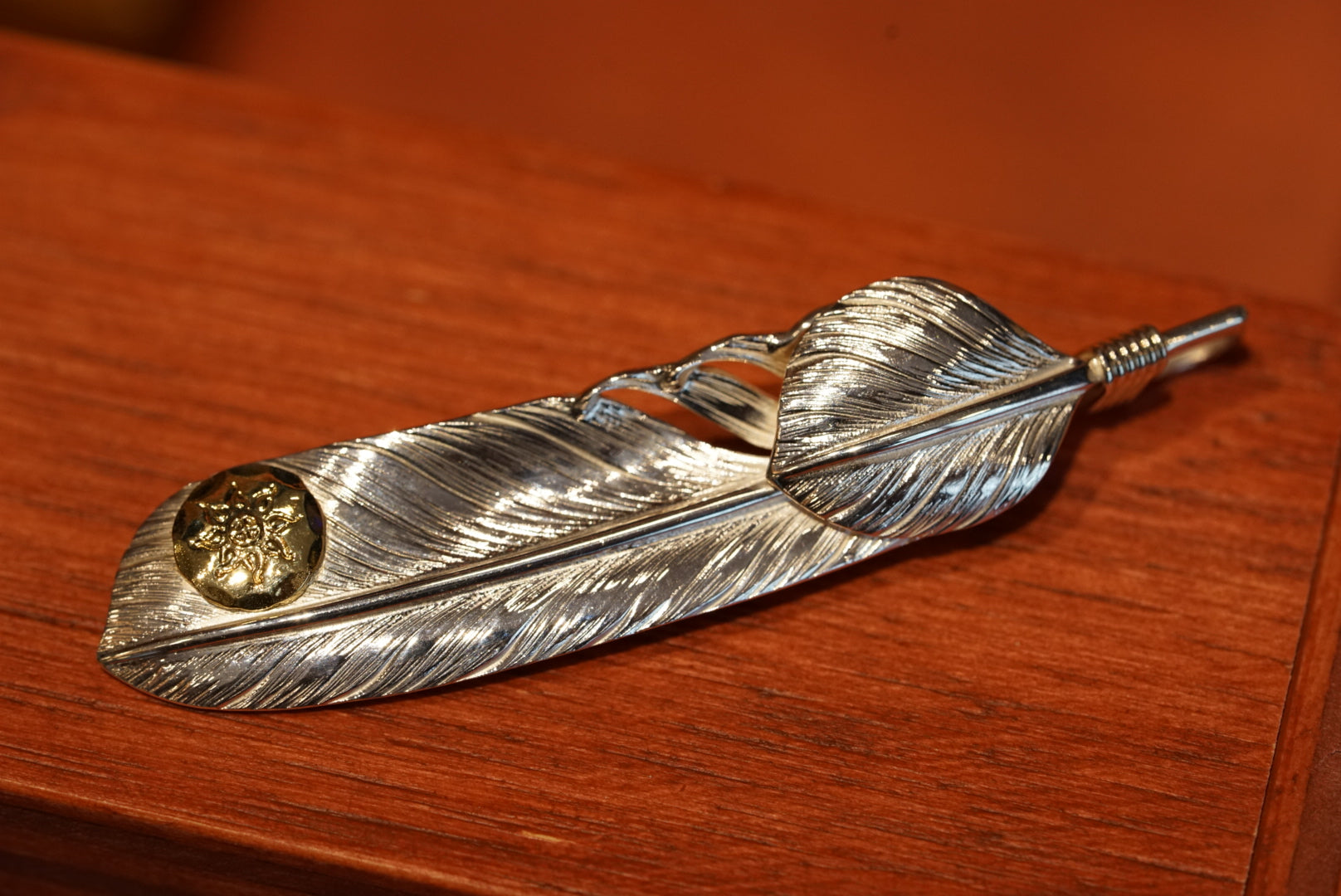 Albatory Top Silver Gold Point Feather L