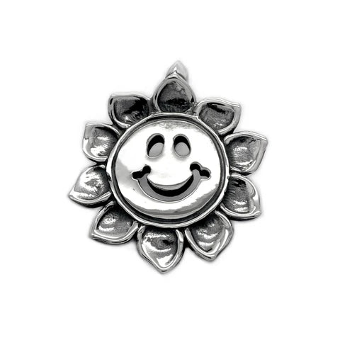 C389 Sunflower Happy Face Charm