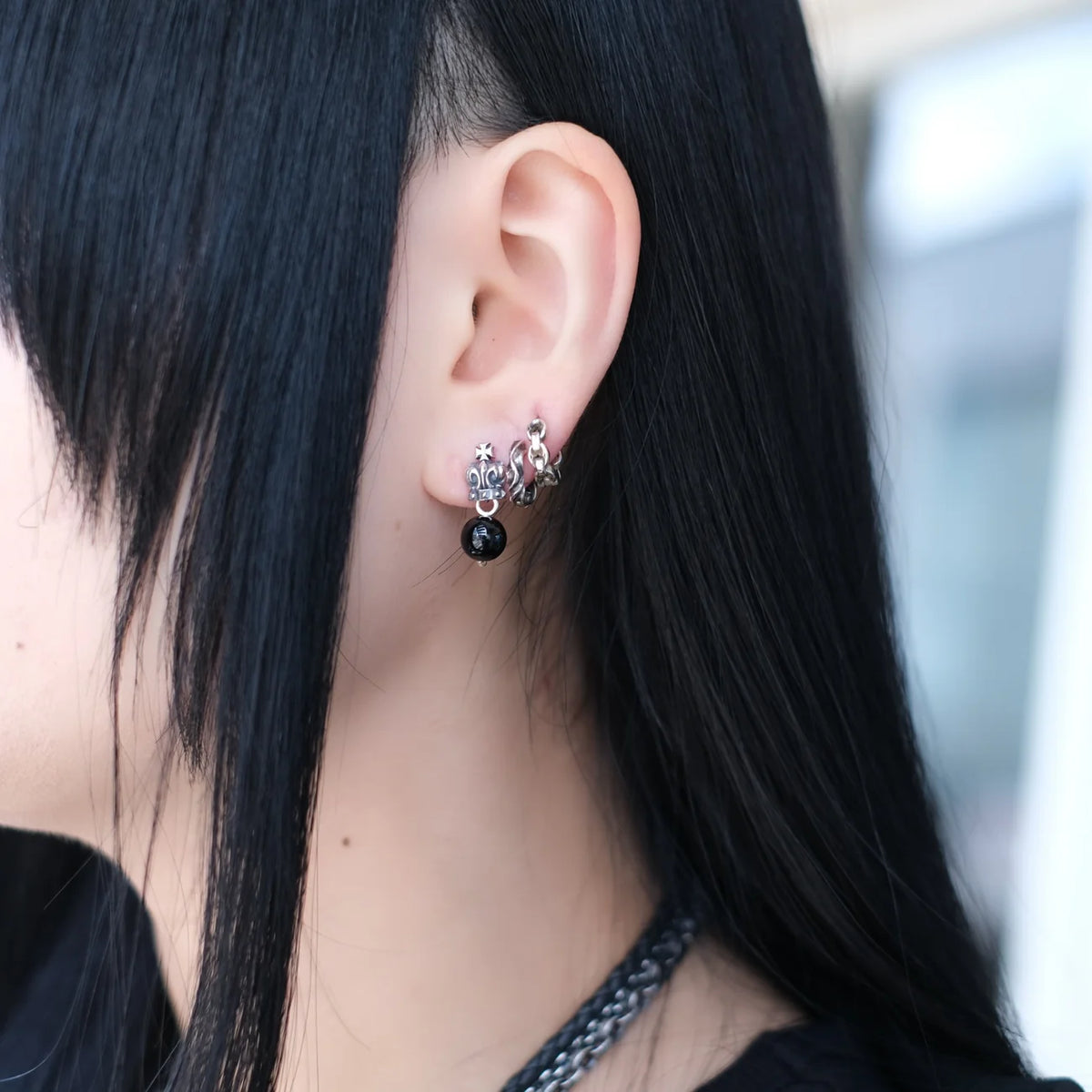 Crown Drop Earrings: SB