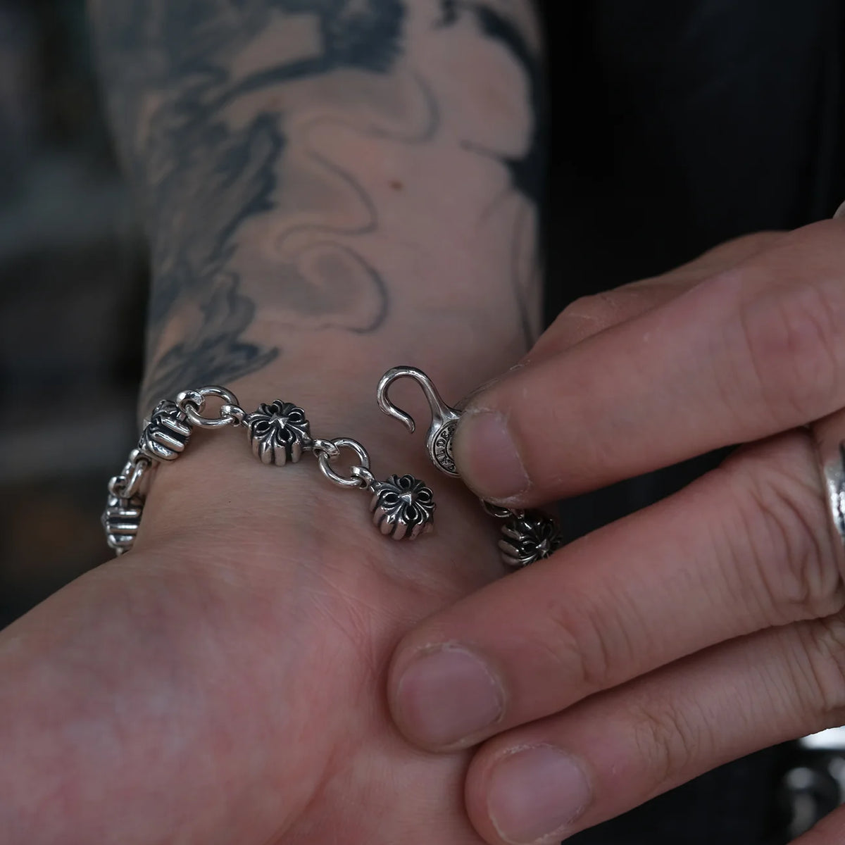 Double Ray Studded Bracelet