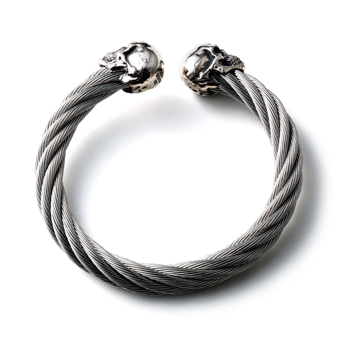 Fat Wire Bangle: Skull