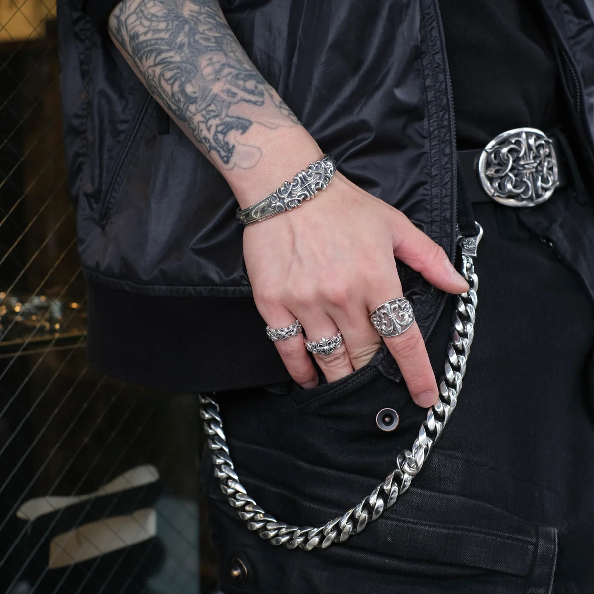 Horn Cross Bangle
