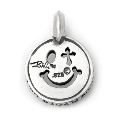 C371 Happy Face With Cross Eye Charm