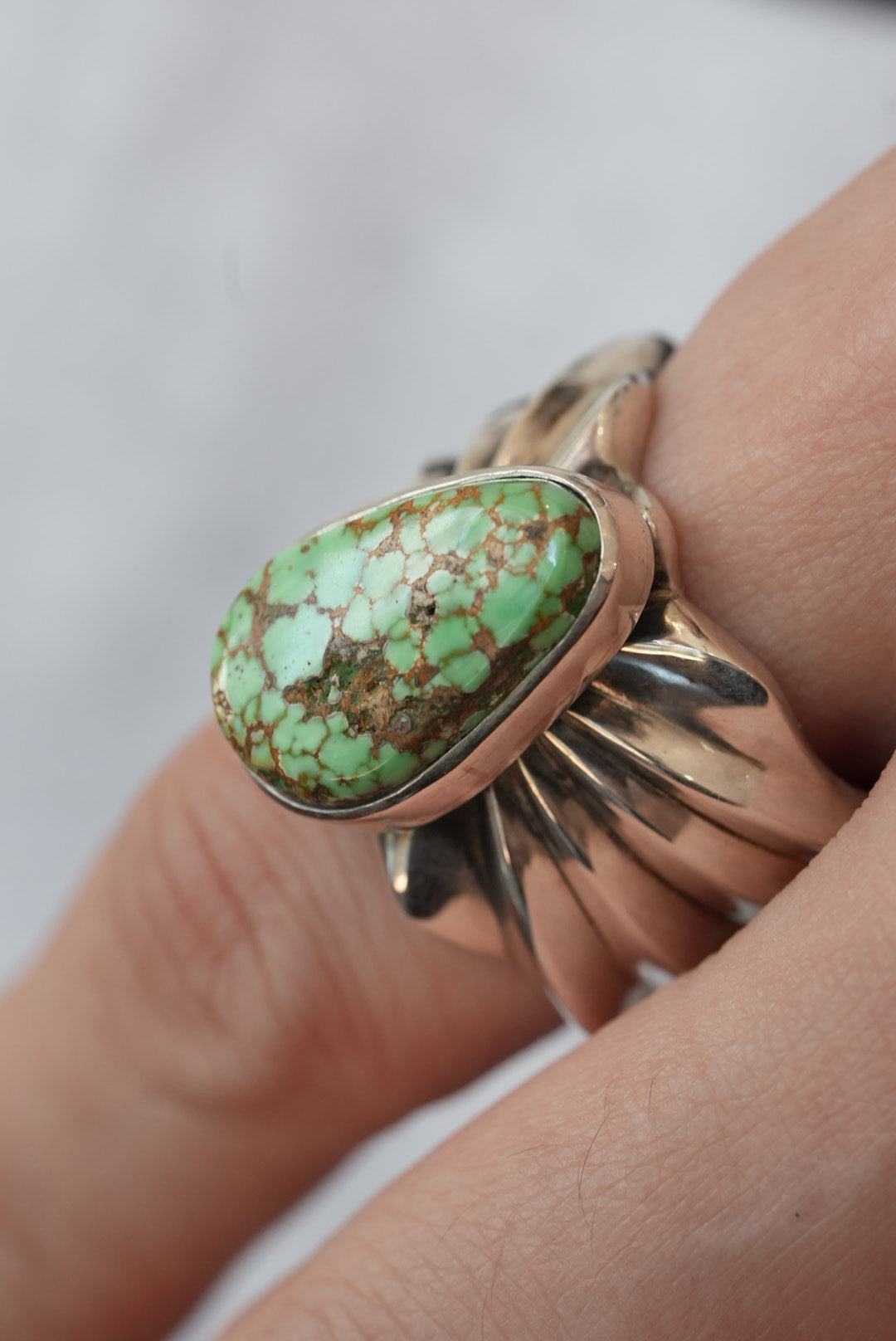 Silver Dollar Craft Carico Lake Turquoise Ring