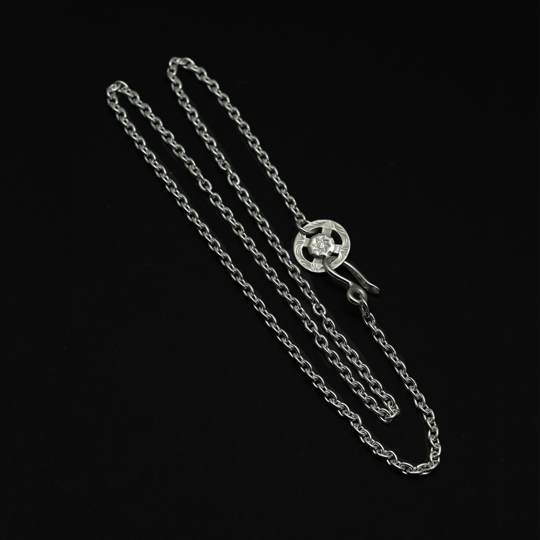 Albatory Silver S Hook Silver Point Wheel Chain Set