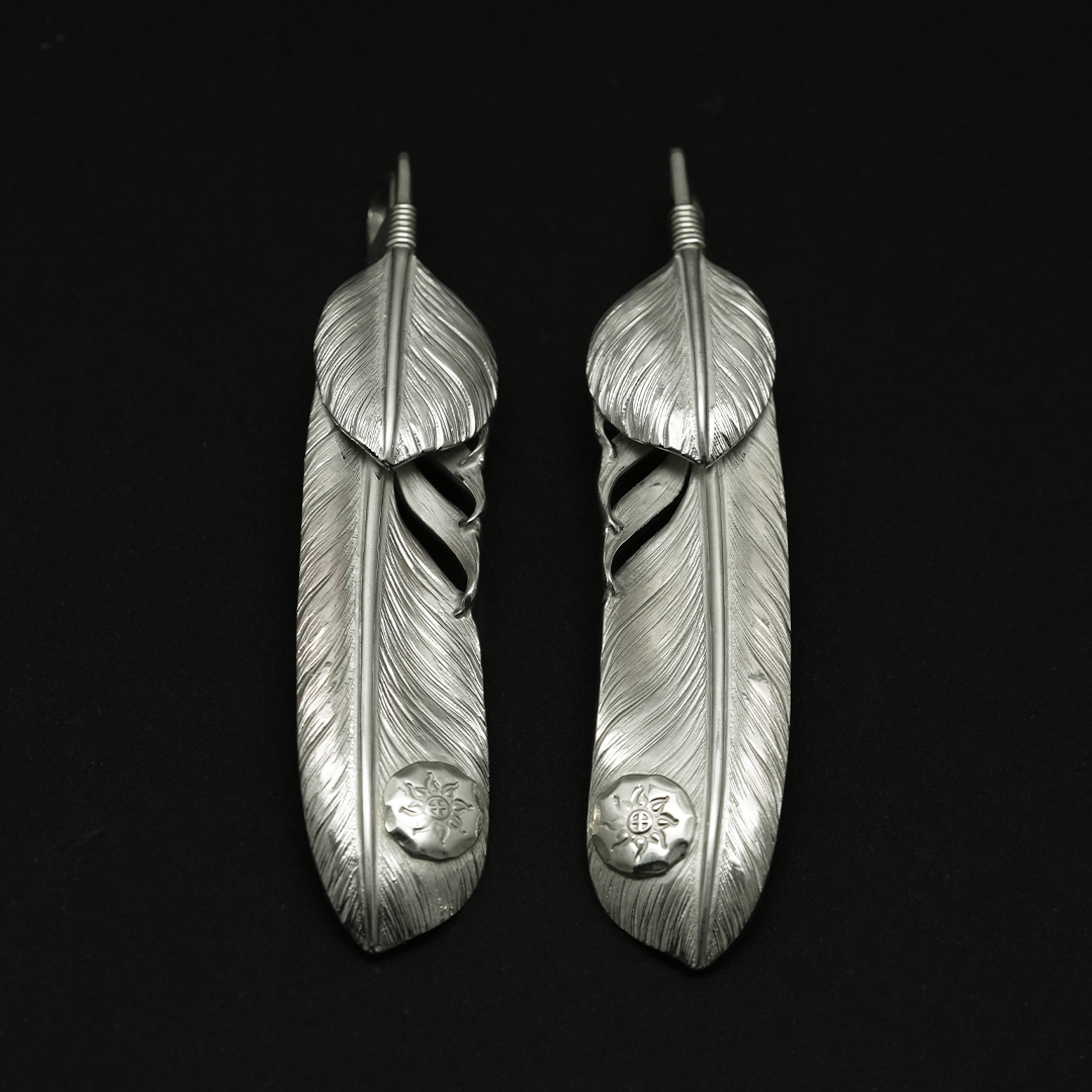 Albatory Silver Top Silver Point Feather L