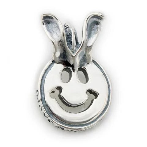 C380 Happy Face Charm With Bunny Ears