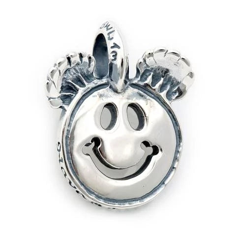 C381 Happy Face Charm With Bear Ears