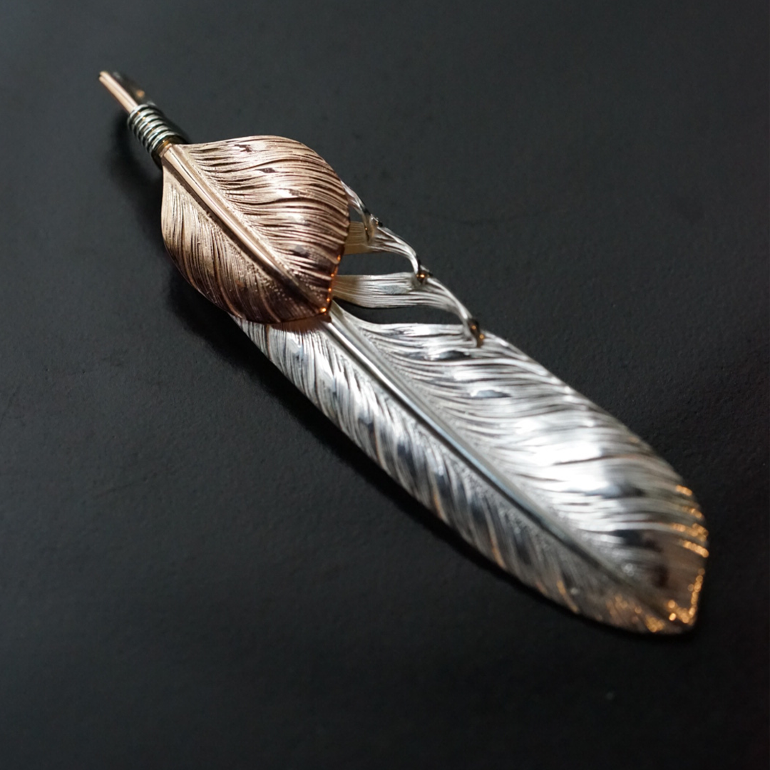 Albatory Top 18K RG Feather Pendant L