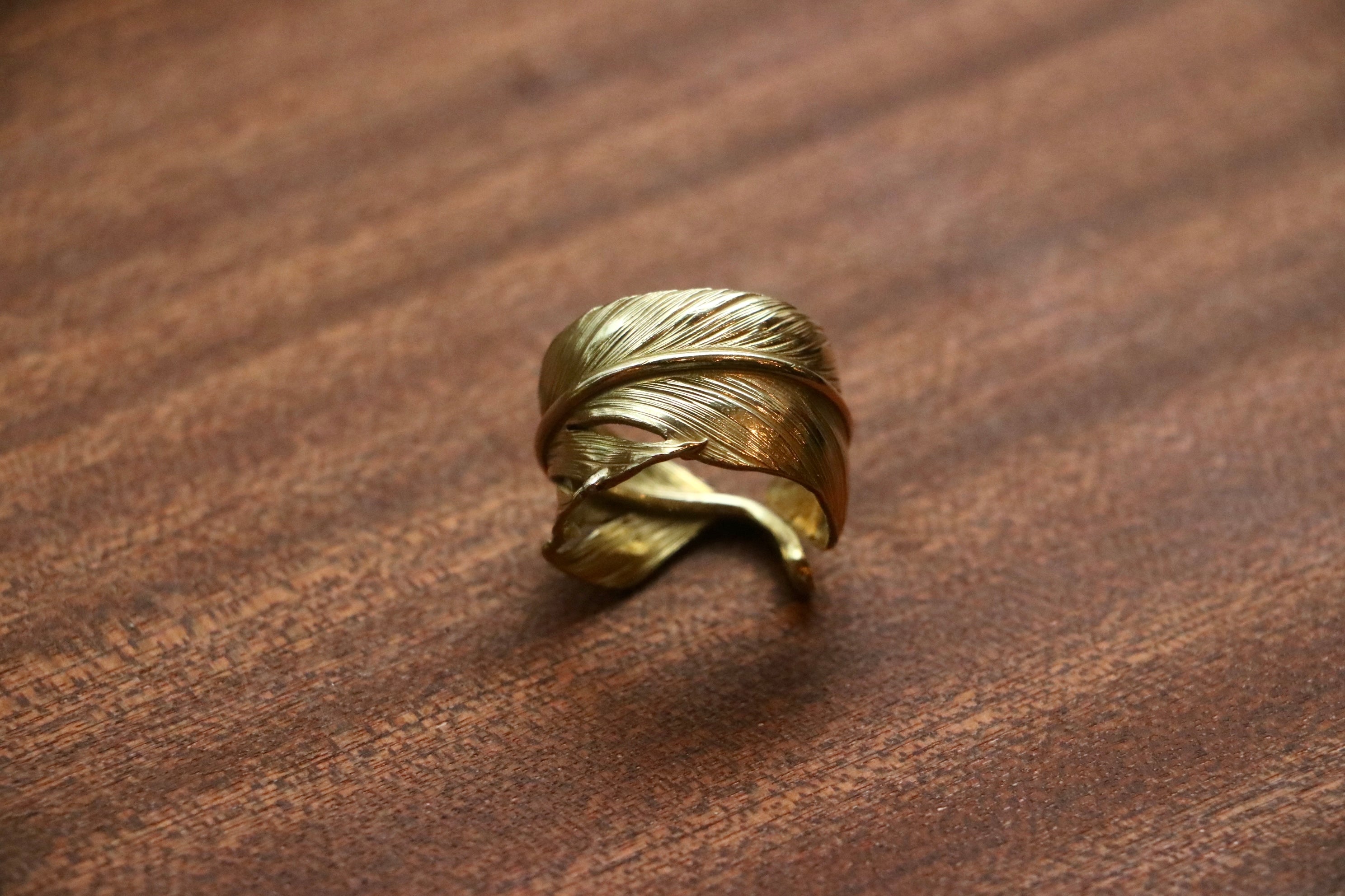 Albatory 18K Feather Ring L