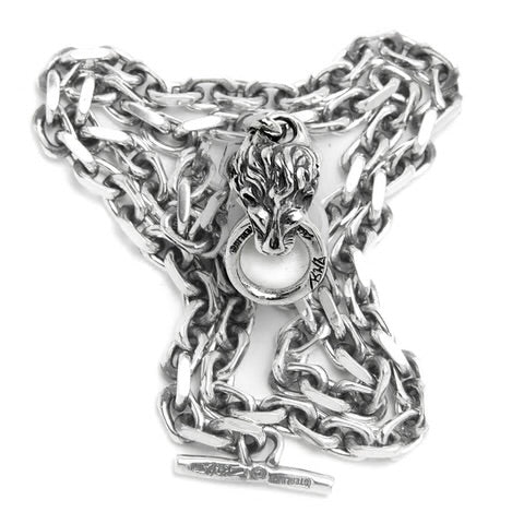 N882 Square Chain With Animal Head Necklace