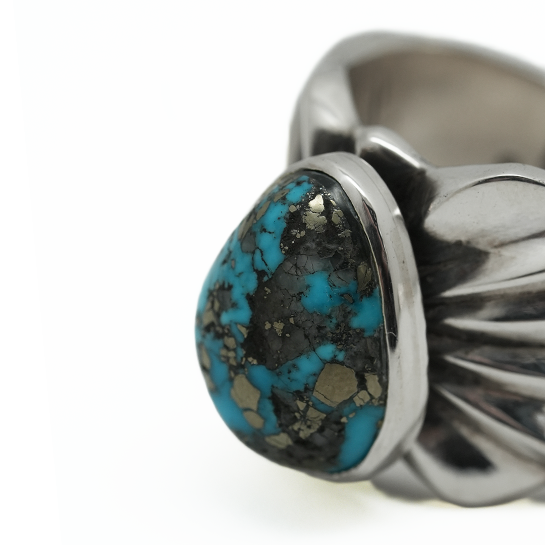 Silver Dollar Craft Morenci Turquoise Ring