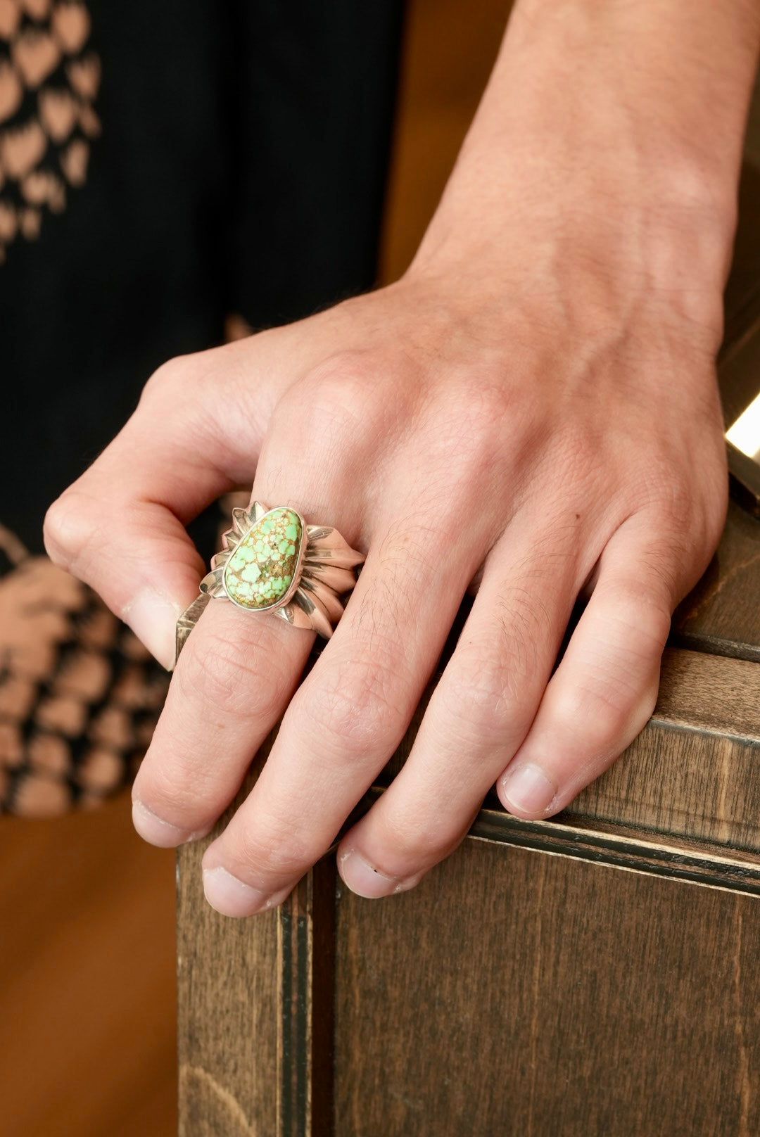 Silver Dollar Craft Carico Lake Turquoise Ring