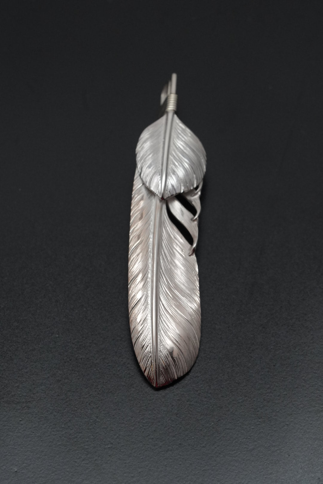 Albatory - Top Silver Feather Pendant L 1