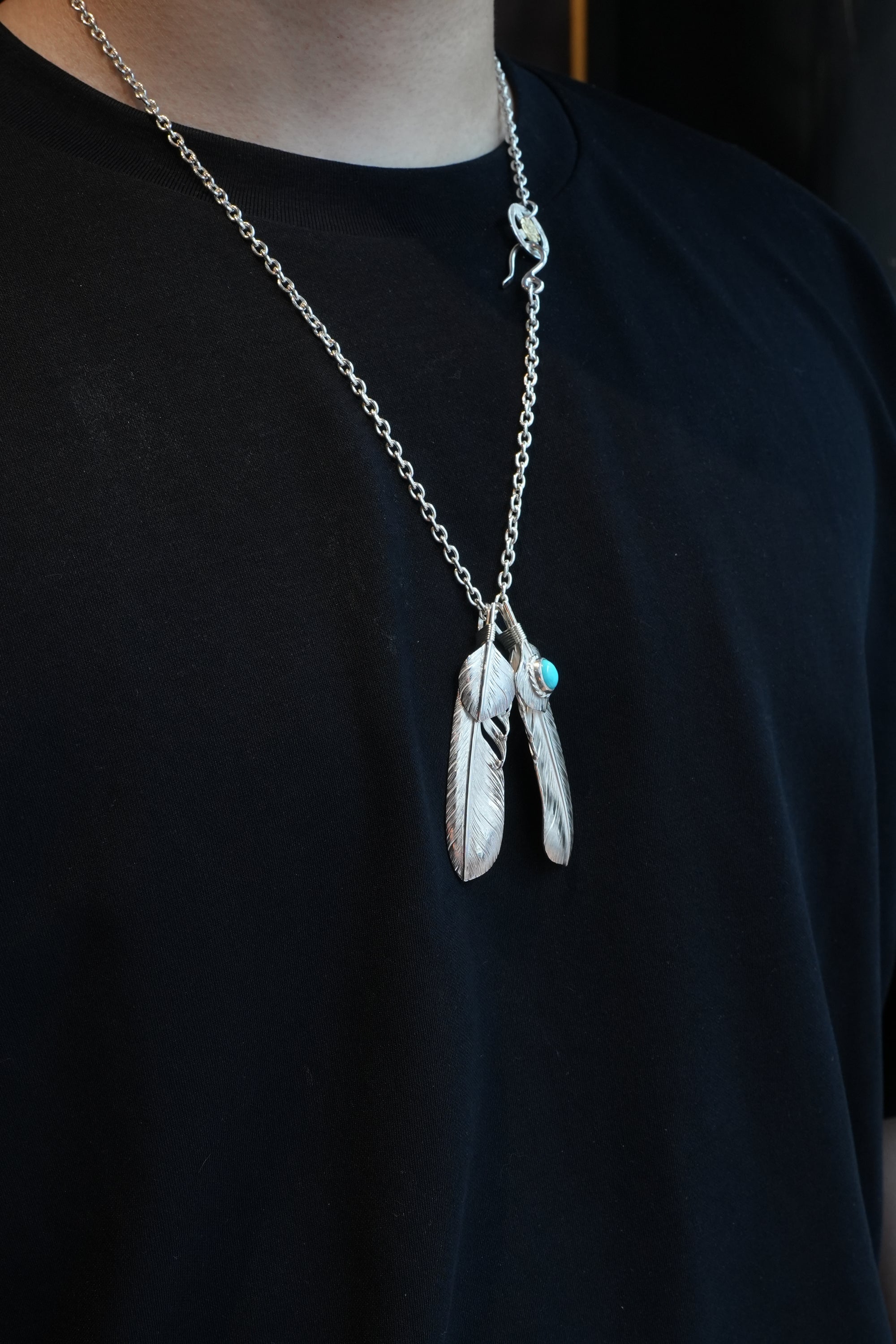 Albatory - Top Silver Feather Pendant L 2