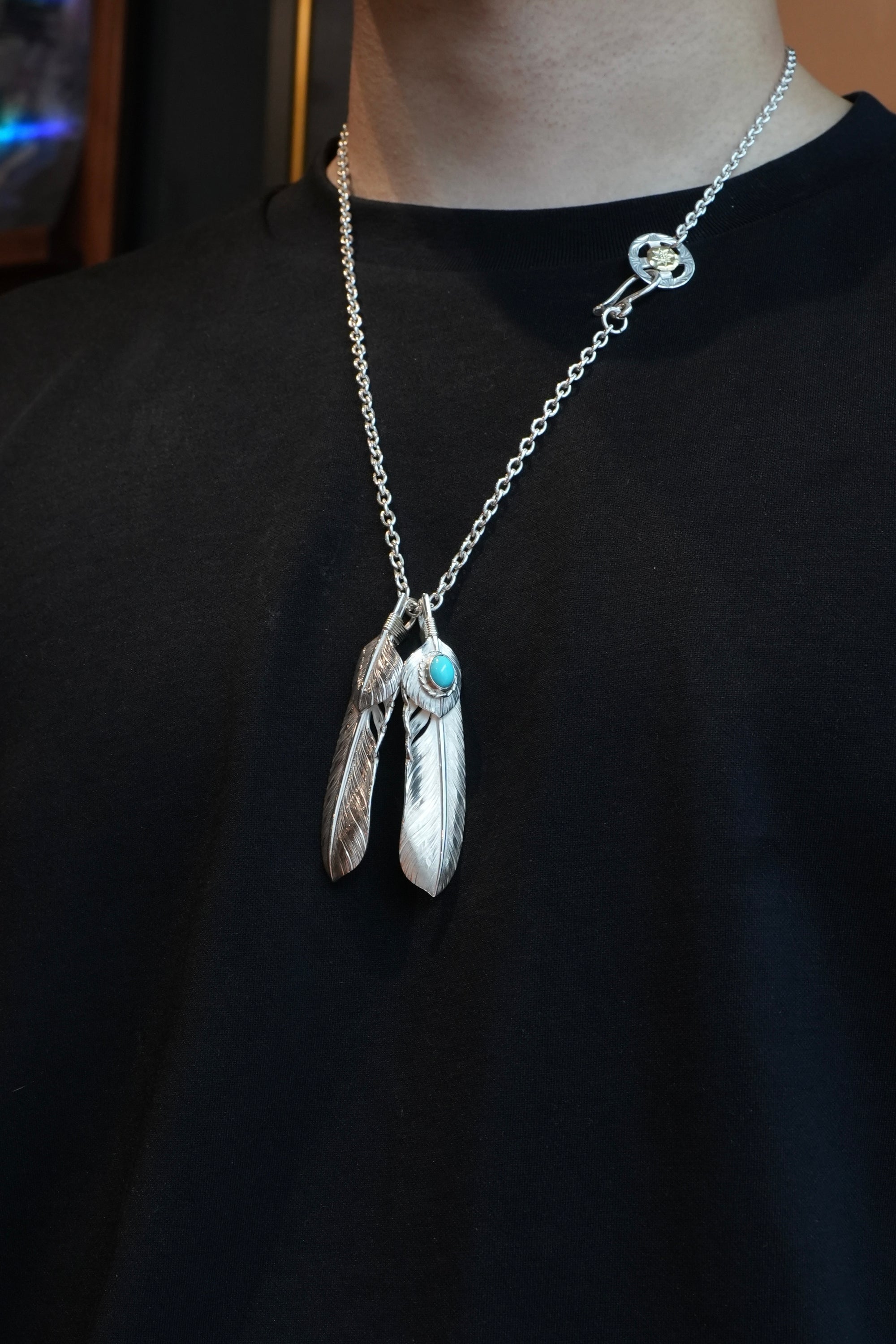 Albatory - Top Silver Feather Pendant L 3