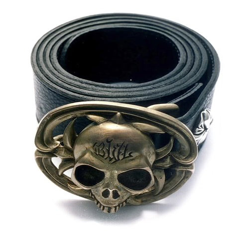 BWL-BB105B Bronze BWL Skull Belt Buckle_1