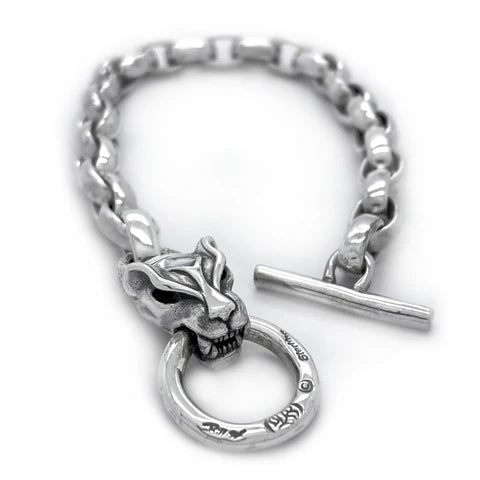 BWL- B526 Small Chain with Panther Head Bracelet_1