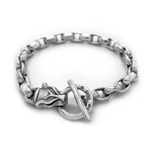 BWL- B526 Small Chain with Panther Head Bracelet_2