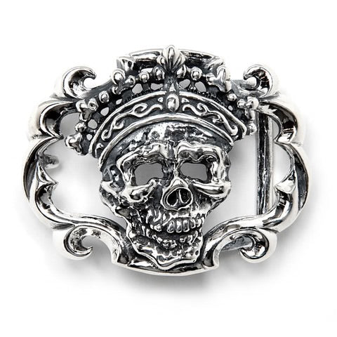 BWL- BB111 Skull Crown Belt Buckle_1