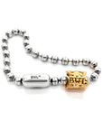 BWL - B536-C Ball Chain Bracelet with 18K Gold Plated Cross Basket 6