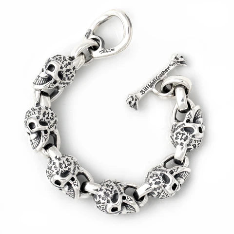 BWL - B598 Graffiti Vintage Skull Bracelet 1