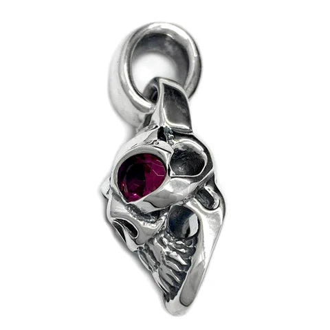 BWL - C323S Good Luck Skull with Stone Charm_2