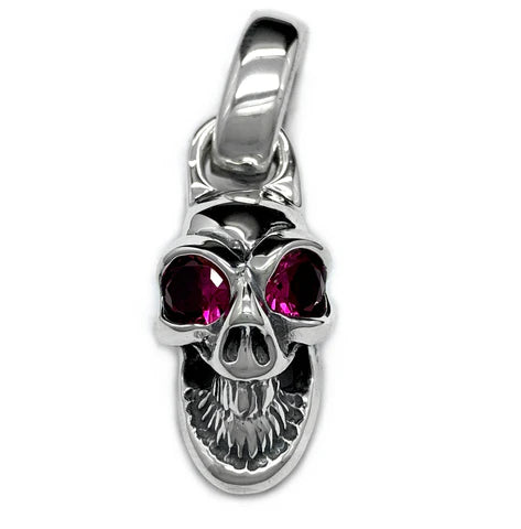 BWL - C323S Good Luck Skull with Stone Charm_1