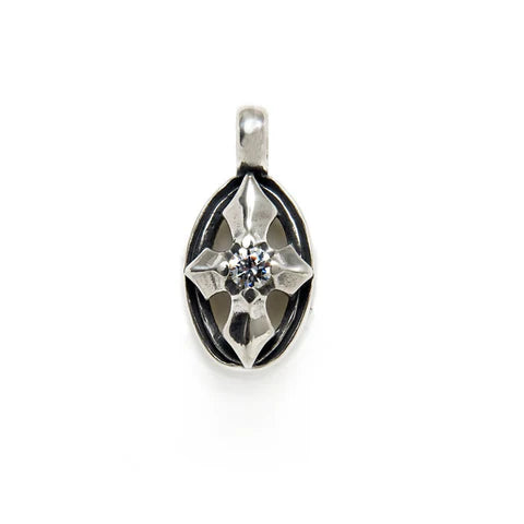 BWL - C346 Oval Cross with Stone Charm_1