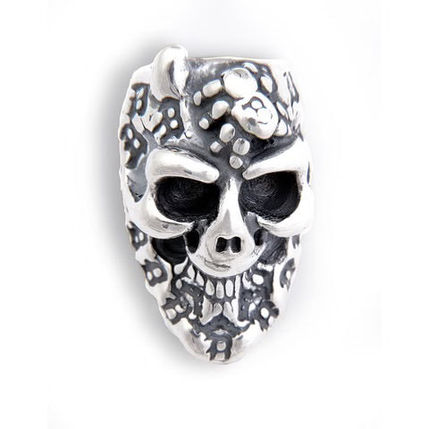 BWL - C364BC Graffiti Skull Bead With 1 Horn Spider And B Crown Charm 1
