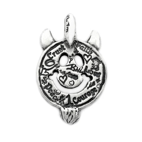 BWL - C367GR 30th Anniversary Graffiti Happy Face With Horns and Beard Charm 1