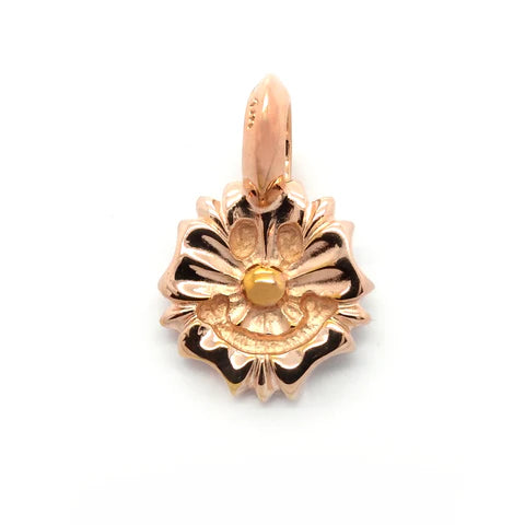 BWL - C386- C Happy Face Charm -Cherry Blossom 18k Rose Gold Plated_1