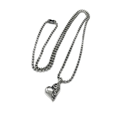 BWL - CB103 Gothic Heart Charm with Ball Chain_1
