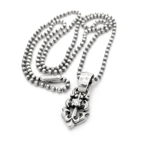 BWL - CB106S Anchor Charm with Stone and Ball Chain_1