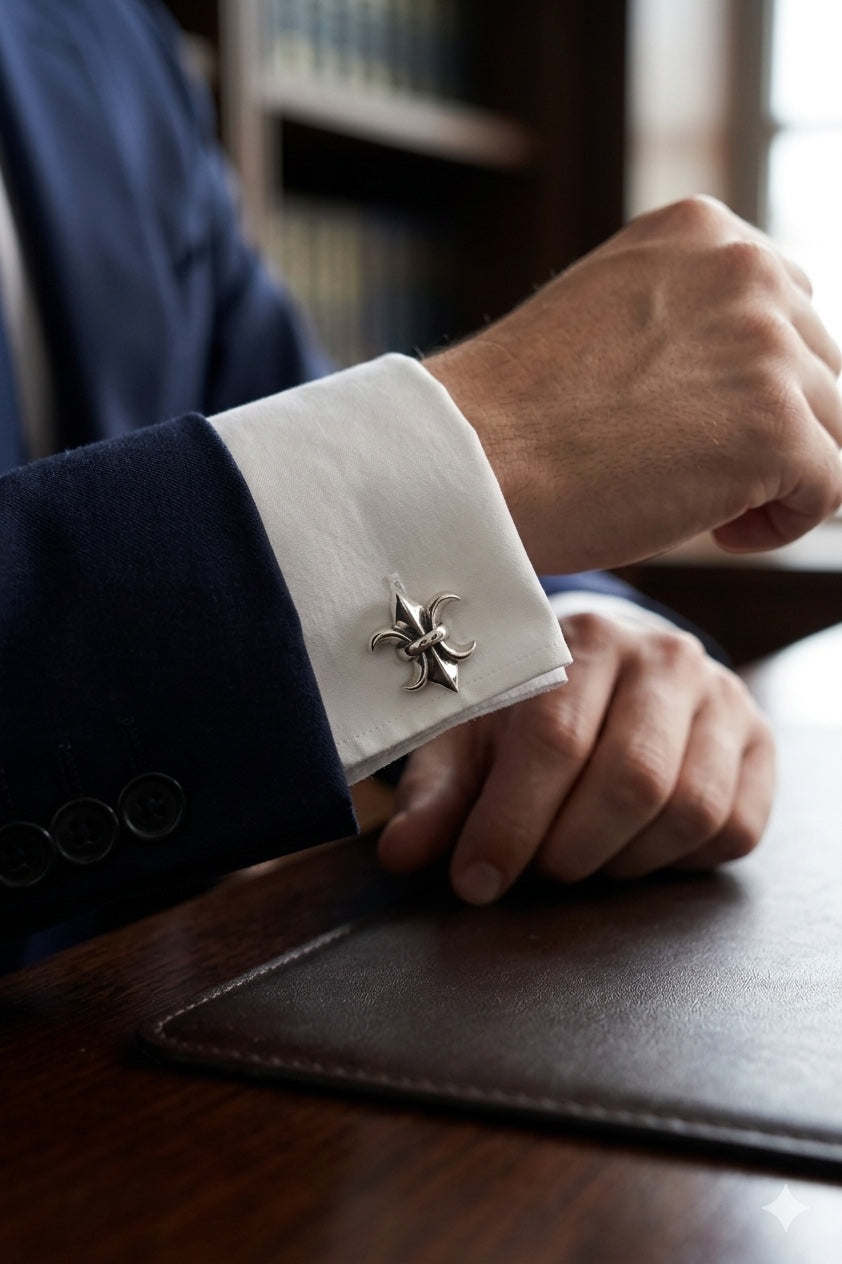 BWL - CL103 Fleur De Lis Cuff Links 2