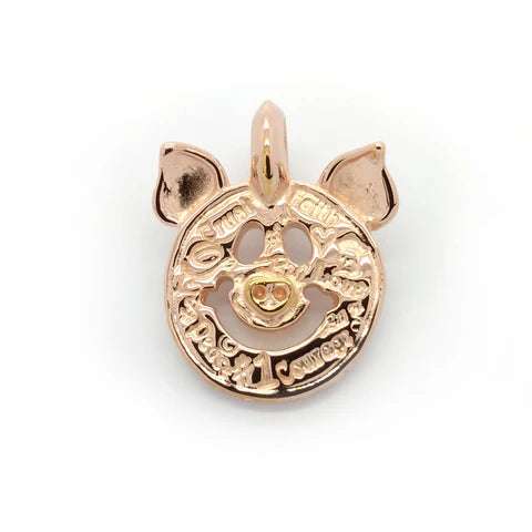 BWL - C Graffiti Happy Face Charm with Pig Ears 18k Rose Gold Plated_1