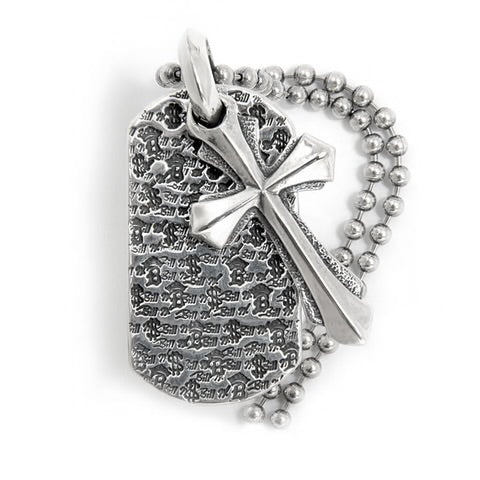 BWL - DT639 Graffiti with 2005 Cross Dog Tag and Ball Chain 1