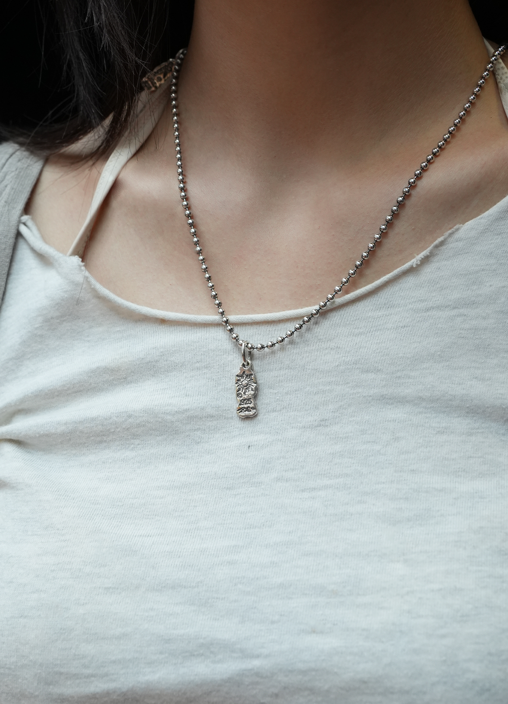 BWL - N884 3mm Ball Chain with Tag Necklace 20 Inch 5