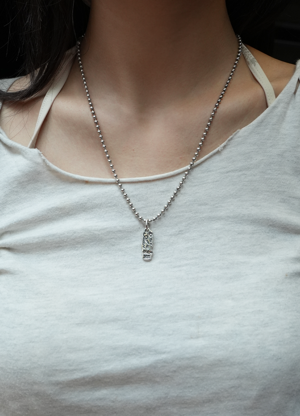 BWL - N884 3mm Ball Chain with Tag Necklace 20 Inch 7