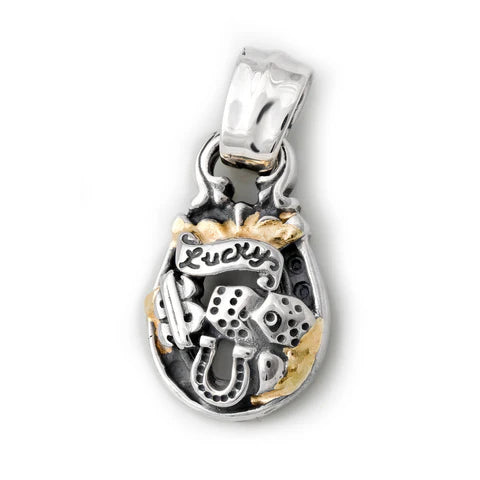BWL - PN1037-A Horseshoe Pendant "LUCKY" Top - Medium 2