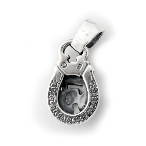BWL - PN1037-A Horseshoe Pendant "LUCKY" Top - Medium 3