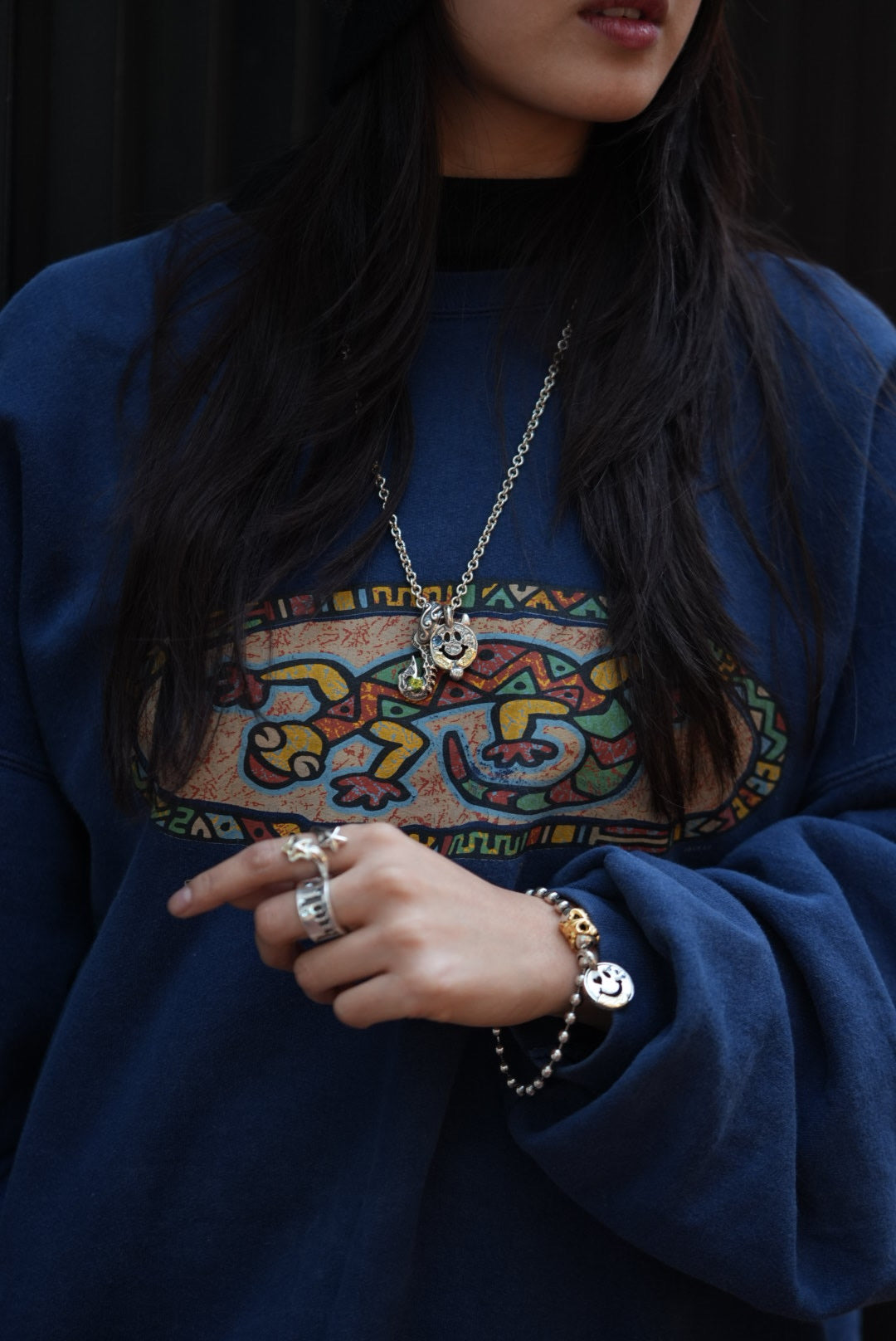 Bill Wall Leather - *Custom Made* C370C Happy Face With Heart Eye Charm w/18K Gold Overlay w/2mm Stone Aquamarine  w/Tiny Heart Stamp 6