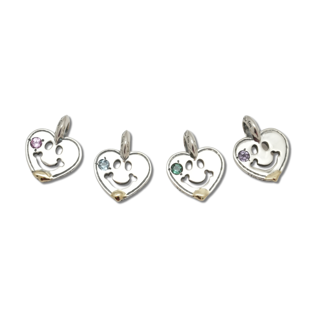 Bill Wall Leather - CUSTOM made Deopuz Exclusive - Heart Happy Face w/ the 4mm Stone w/ 1 Spot 18K Gold overlay_1