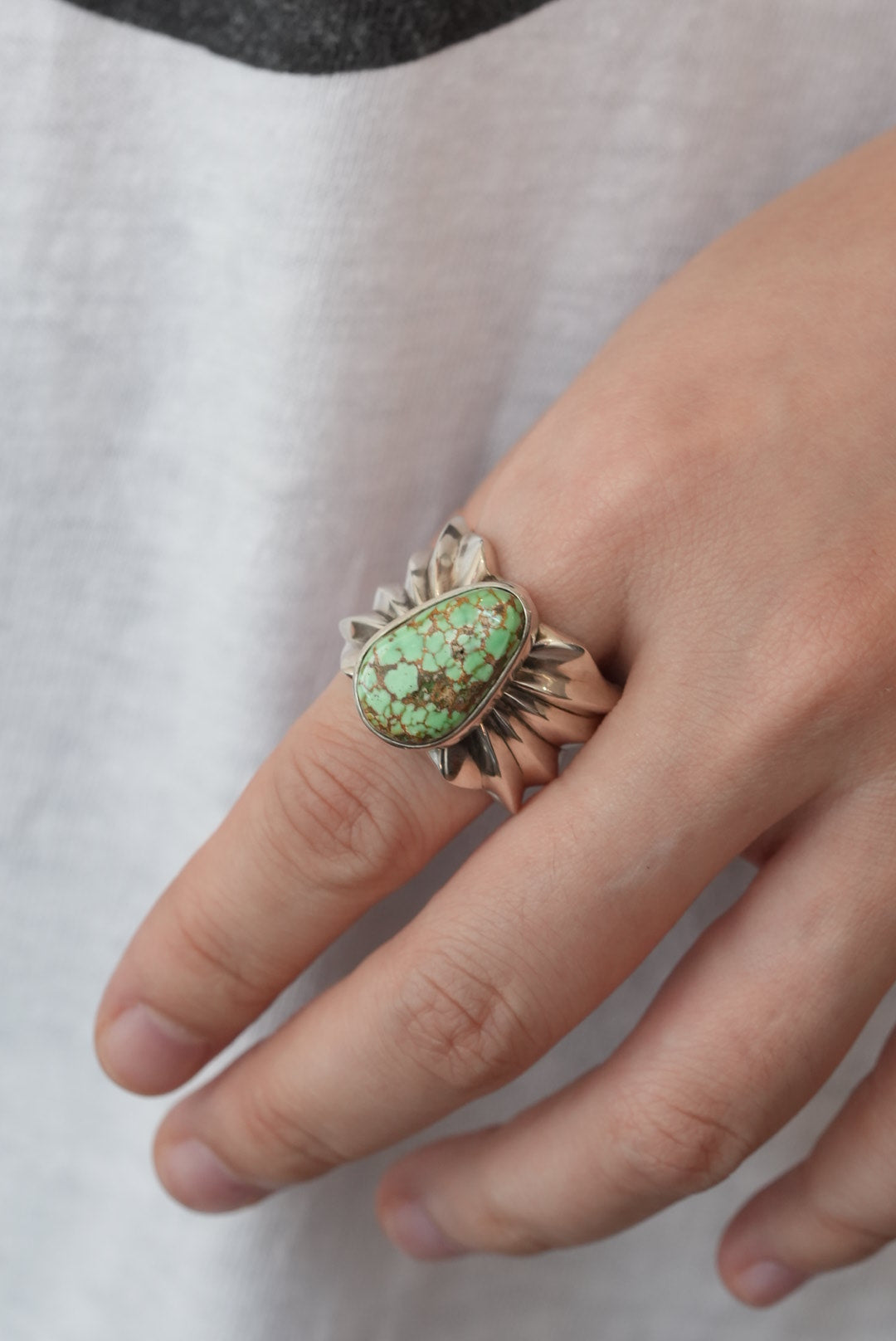 Silver Dollar Craft Carico Lake Turquoise Ring