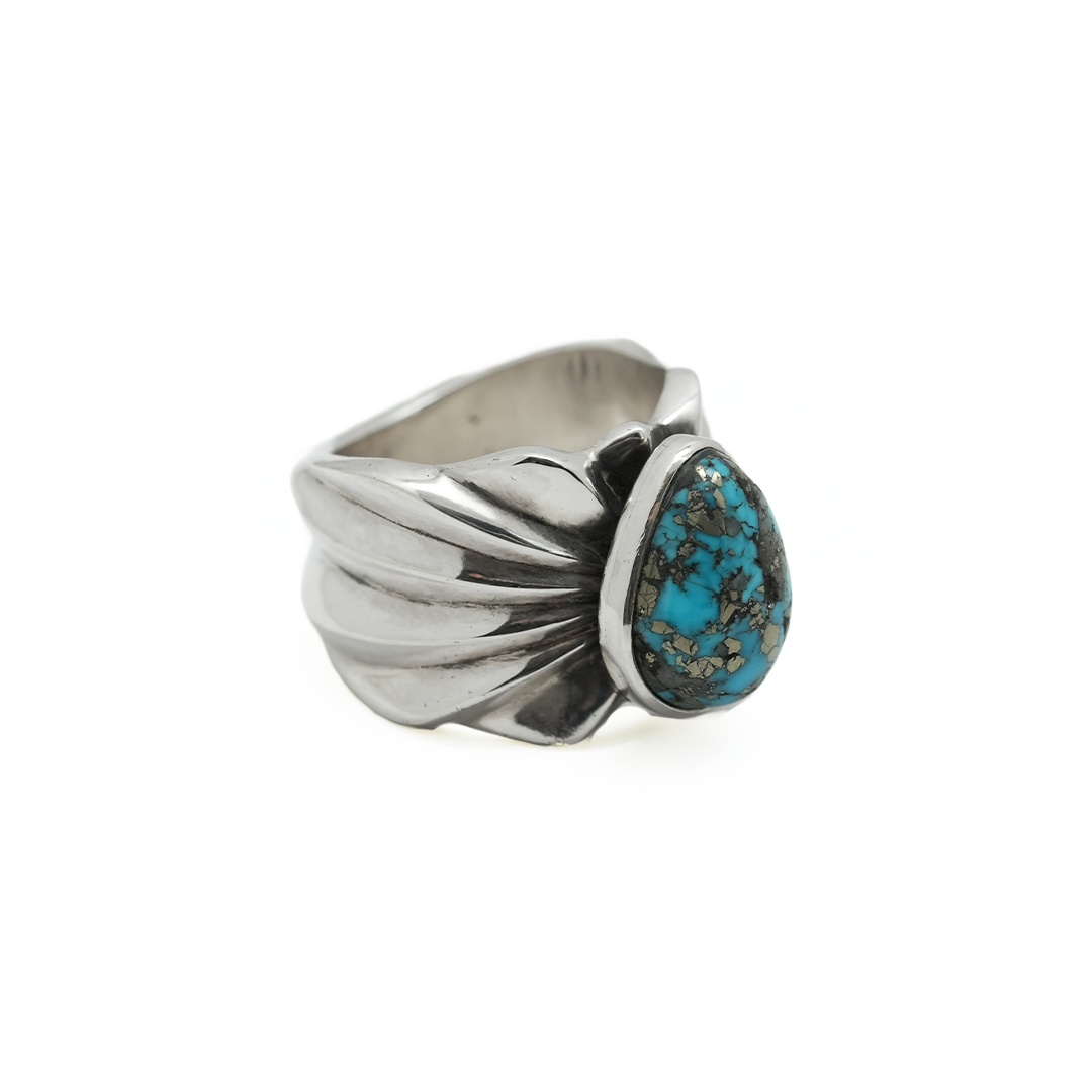 Silver Dollar Craft Morenci Turquoise Ring
