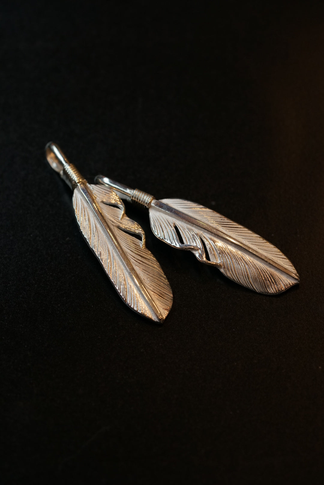 Silver Feather Pendant S