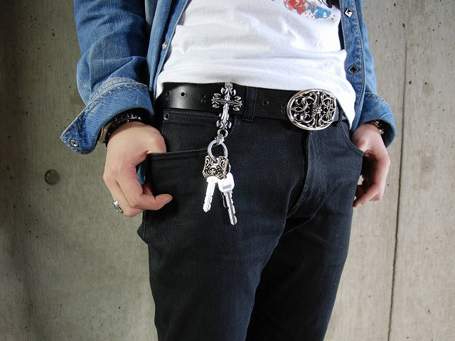 Deal Design - Grand Lily Cross Belt Keeper: BRASS 5